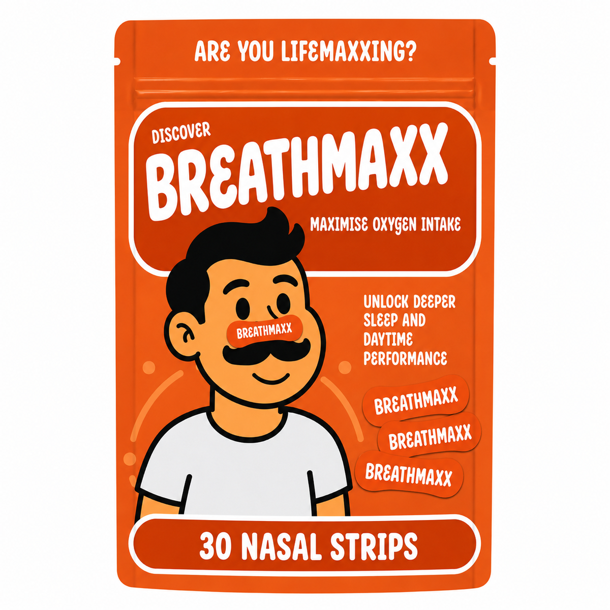 BreathMaxx Nasal Strips — Orange