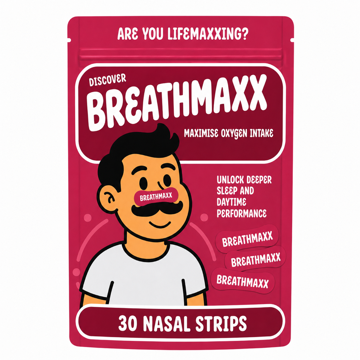BreathMaxx Nasal Strips — Raspberry
