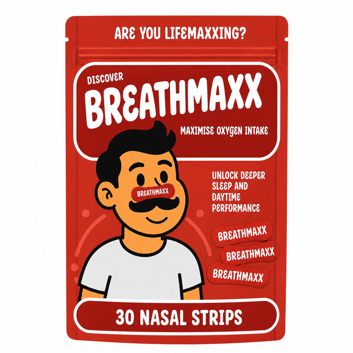 BreathMaxx Nasal Strips — Red